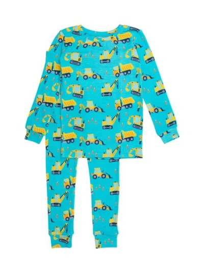 Rufflebutts Kids'  Softsnooze Long Sleeve Pajama Set In Green