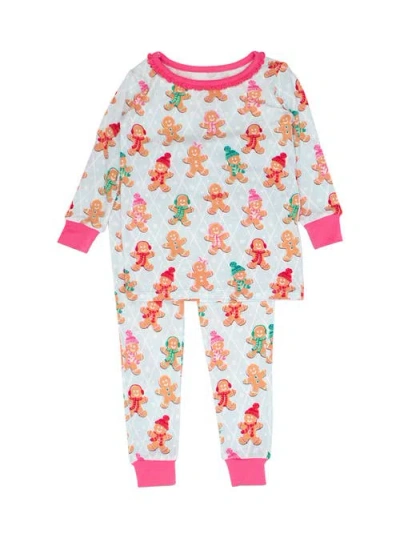 Rufflebutts Babies'  Softsnooze Ruffle Long Sleeve Pajama Set, Signature Rear Ruffles In Multi