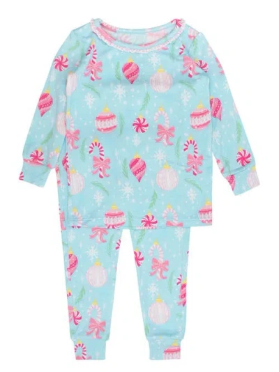 Rufflebutts Babies'  Softsnooze Ruffle Long Sleeve Pajama Set, Signature Rear Ruffles In Multi