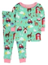 Rufflebutts Babies'  Softsnooze Ruffle Long Sleeve Pajama Set, Signature Rear Ruffles In Multi