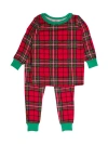 Rufflebutts Babies'  Softsnooze Ruffle Long Sleeve Pajama Set, Signature Rear Ruffles In Red