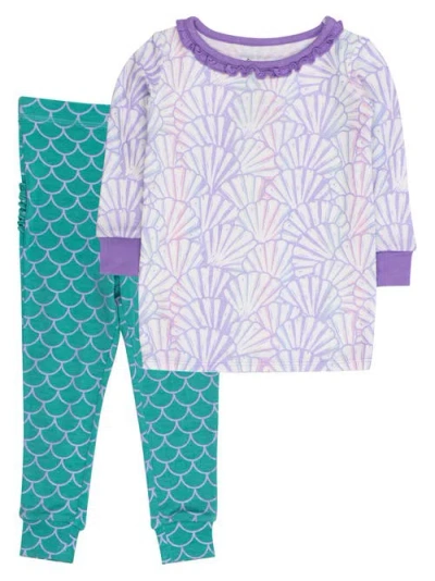 Rufflebutts Babies'  Softsnooze Ruffle Long Sleeve Pajama Set, Signature Rear Ruffles In Multi