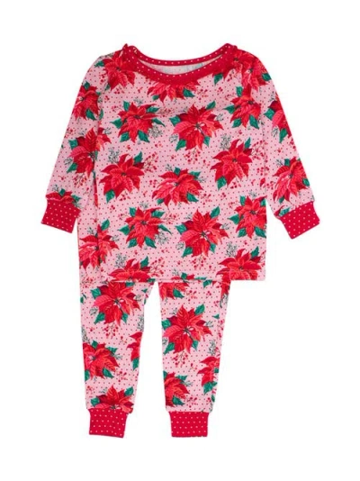 Rufflebutts Babies'  Softsnooze Ruffle Long Sleeve Pajama Set, Signature Rear Ruffles In Multi