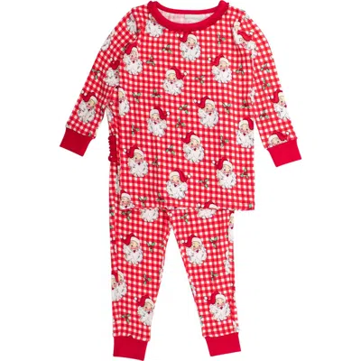 Rufflebutts Babies'  Softsnooze Ruffle Long Sleeve Pajama Set, Signature Rear Ruffles In Red