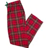 Rufflebutts Softsnooze Unisex Holiday Adult Pajama Pants In Red