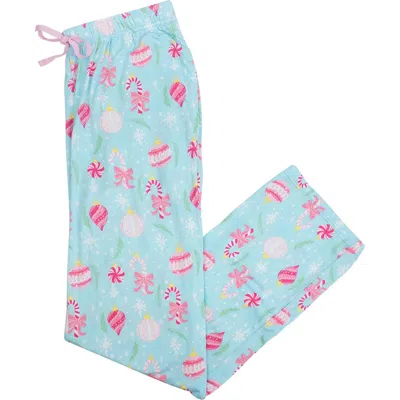 Rufflebutts Softsnooze Unisex Holiday Adult Pajama Pants In Blue