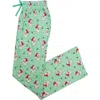 Rufflebutts Softsnooze Unisex Holiday Adult Pajama Pants In Green