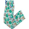 Rufflebutts Softsnooze Unisex Holiday Adult Pajama Pants In Green