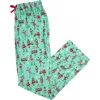 Rufflebutts Softsnooze Unisex Holiday Adult Pajama Pants In Green