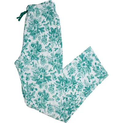 Rufflebutts Softsnooze Unisex Holiday Adult Pajama Pants In Green