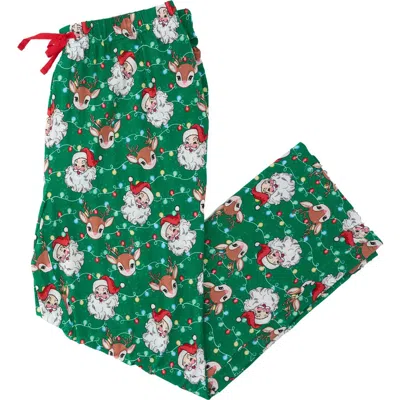 Rufflebutts Softsnooze Unisex Holiday Adult Pajama Pants In Up On The Housetop
