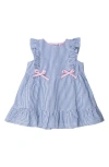 Rufflebutts Stripe Cotton Seersucker Dress In Blue