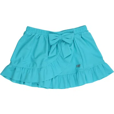 Rufflebutts Kids'  Swim Bow Skirt Cover-up In Blue