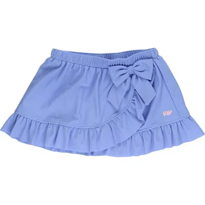 Rufflebutts Kids'  Swim Bow Skirt Cover-up In Blue