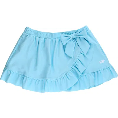 Rufflebutts Kids'  Swim Bow Skirt Cover-up In Blue