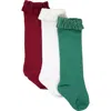 Rufflebutts Baby Girls 3-pack Knee High Socks In Multi