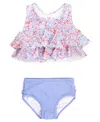 Rufflebutts Babies' Toddler Girls Flounce Bikini In Sparkle Shimmer On