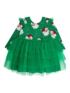 Rufflebutts Babies'  Toddler Girls Flutter Tulle Long Sleeve Twirl Dress In Green
