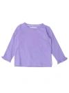 Rufflebutts Toddler Girls Knit Long Sleeve Ruffle Layering Tee In Wisteria Purple