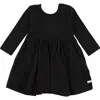 Rufflebutts Tulle Skirted Bodysuit & Stripe Leggings Set In Black