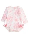 Rufflebutts Baby Girls Long Sleeve Upf50+ One Piece Rash Guard