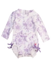 Rufflebutts Baby Girls Long Sleeve Upf50+ One Piece Rash Guard