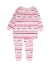 Rufflebutts Babies'  Toddler Girls Modal Blend Ruffle Long Sleeve Pajama Set, Signature Rear Ruffles In Pink