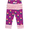 Rufflebutts Toddler Girls Ruffle Leggings With Signature Rear Ruffles In Purple