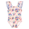 RUFFLEBUTTS RUFFLEBUTTS TODDLER GIRLS RUFFLE V-BACK ONE PIECE