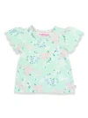 Rufflebutts Babies'  Toddler Girls Short Sleeve Scallop Tee In Green