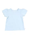Rufflebutts Babies'  Toddler Girls Short Sleeve Scallop Tee In Blue