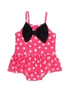 Rufflebutts Babies'  Toddler Girls Upf50+ Big Bow Skirted One Piece In Red