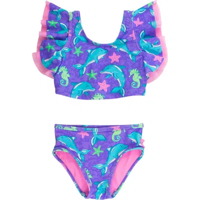Rufflebutts Baby Girls Upf50+ Butterfly Tankini In Multi