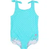 Rufflebutts Kids'  Toddler Girls Upf50+ Tie Shoulder One Piece In Blue