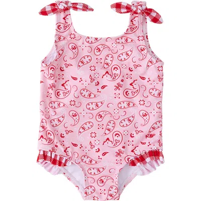 Rufflebutts Kids'  Toddler Girls Upf50+ Tie Shoulder One Piece In Pink