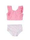 Rufflebutts Babies'  Toddler Girls Upf50+ Waterfall Tankini In By The Seaside