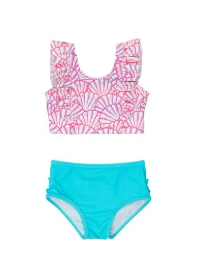 Rufflebutts Babies'  Toddler Girls Upf50+ Waterfall Tankini In Pink