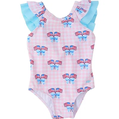 Rufflebutts Babies'  Toddler Girls V-back One Piece In Pink
