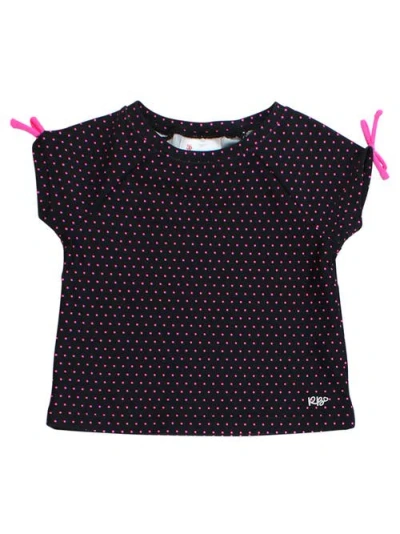 Rufflebutts Babies'  Upf50 Active Raglan Bow Shirt In Black