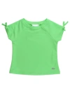 Rufflebutts Upf50 Active Raglan Bow Shirt In Green