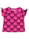 Rufflebutts Upf50 Active Raglan Bow Shirt In Pink