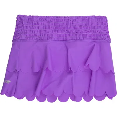 Rufflebutts Kids'  Upf50+ Active Tiered Flare Skort In Purple