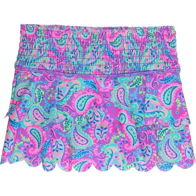 Rufflebutts Kids'  Upf50+ Active Tiered Flare Skort In Purple