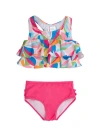 Rufflebutts Upf50 Flounce Bikini In Multi