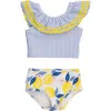 Rufflebutts Upf50 Ric Rac Ruffle Tankini In Blue