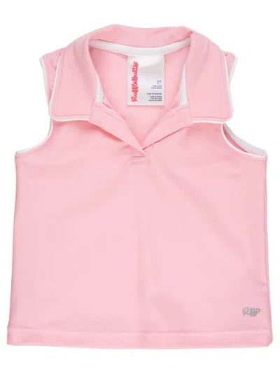 Rufflebutts Kids'  Upf50+ Sleeveless Polo Active Top In Pink