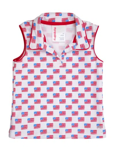 Rufflebutts Upf50+ Sleeveless Polo Active Top (toddler, Little & Big Kid) In Multi