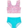 Rufflebutts Babies'  Upf50 Waterfall Tankini In Multi