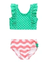 Rufflebutts Babies'  Upf50 Waterfall Tankini In Multi