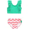 Rufflebutts Babies'  Upf50 Waterfall Tankini In Multi